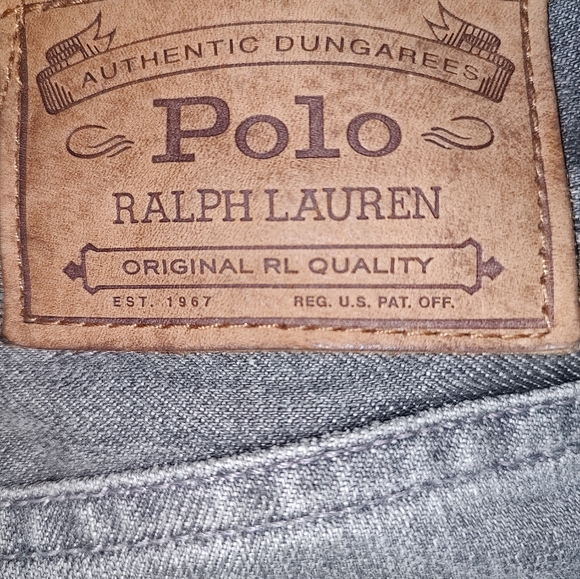 Ralph Lauren Polo Varick Slim Straight Black Denim Jeans 35 x 32 - Picture 3 of 5